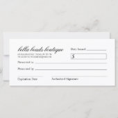 CERTIFICAAT VOOR ZEBRA PRINT-GIFT (Achterkant)