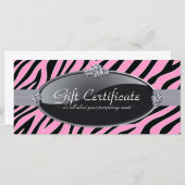 CERTIFICAAT VOOR ZEBRA PRINT-GIFT (Voorkant / Achterkant)