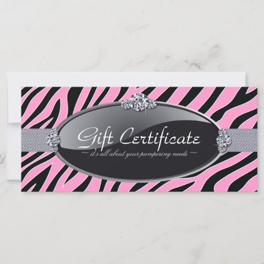CERTIFICAAT VOOR ZEBRA PRINT-GIFT (Voorkant)