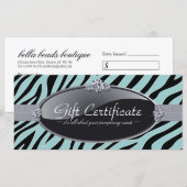 CERTIFICAAT VOOR ZEBRA PRINT-GIFT (Voorkant / Achterkant)