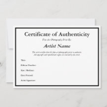 Certificaatauthenticiteit voor Sjabloon fotografie