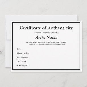 Certificaatauthenticiteit voor Sjabloon fotografie Kaart