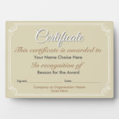 Certificaatonderscheidingsblad Fotoplaat (voorkant)