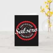 Certificado Salsero Grappig Salsa Dansen Kaart (Gele Bloem)