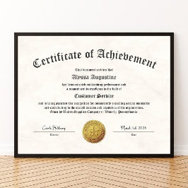 Certificate of Achievement Print
