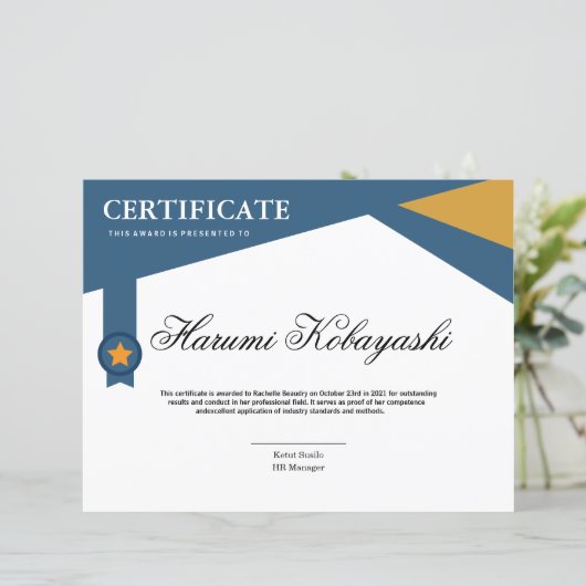 Certificate of Appreciation Template (Staand voorkant)
