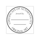 Certificate of Authenticity for Original Artwork Rubberstempel (Afrduk)