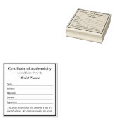 Certificate of Authenticity for Prints  Rubberstempel (Gestempeld)