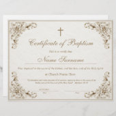 Certificate of Baptism, Baby Dedication (Voorkant / Achterkant)