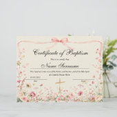 Certificate of Baptism, Baby Dedication (Staand voorkant)
