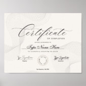 Certificate of completion, achievement, diploma poster (Voorkant)