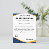 Certificate of Completion & APPRECIATION Template (Staand voorkant)