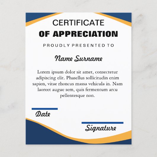 Certificate of Completion & APPRECIATION Template (Voorkant)