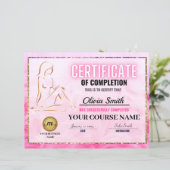 Certificate of Completion Template, Body Sculpting (Staand voorkant)