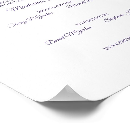 Certificate Simple Floral Rozen Pansy Bouquet Poster (Hoek)