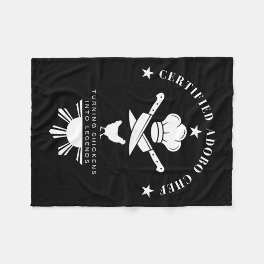 Certified Adobo Chef New Filino Graphics Statement Fleece Deken (Voorkant (Horizontaal))
