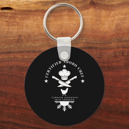 Certified Adobo Chef New Filino Graphics Statement Sleutelhanger (Voorkant)