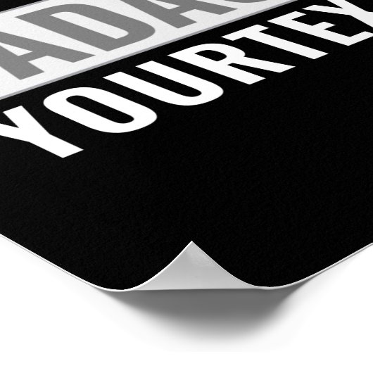 Certified Bad Modern Black White Funny Unique  Poster (Hoek)