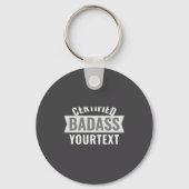 Certified Bad Modern Black White Funny Unique  Sleutelhanger (Voorkant)