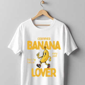 Certified Banana Lover Funny Fruit Pun Humor T-shirt