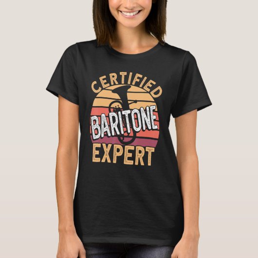 Certified Baritone Expert Horn Euphonium Baritone  T-shirt (Voorkant)