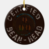 Certified Bean-Head Gifts Keramisch Ornament (Achterkant)