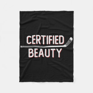 Certified Beauty Funny Ice Hockey Slang Wheel Snip Fleece Deken