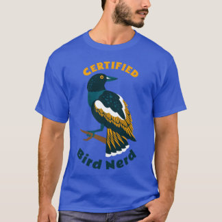 Certified Bird Nerd Achtertuin Vogels kijken grapp T-shirt
