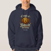 Certified Bitcoin Believer Hoodie – Custom Name (Voorkant)