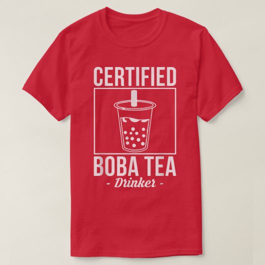 Certified Boba Tea Drinker Bubble Tea T-shirt (Design voorkant)