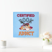 Certified Book Addict Vierkante Klok (Huis)