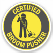 Certified Broom Pusher Sticker (Voorkant)