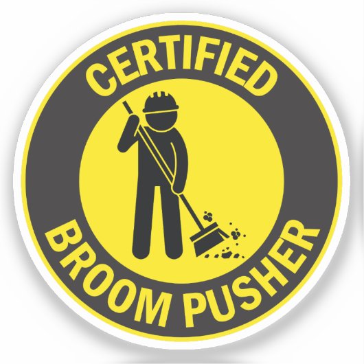 Certified Broom Pusher Sticker (Voorkant)