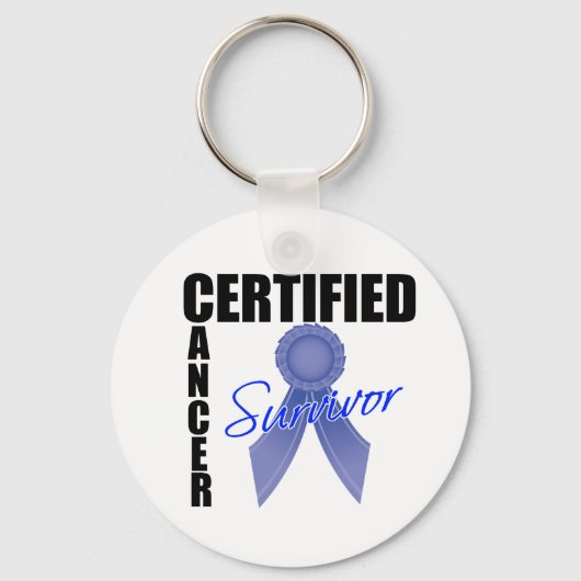 Certified Cancer Survivor - Colon Cancer Sleutelhanger (Voorkant)