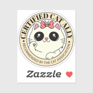 Certified Cat Ally   Sticker