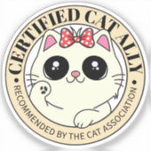 Certified Cat Ally | Sticker (Voorkant)
