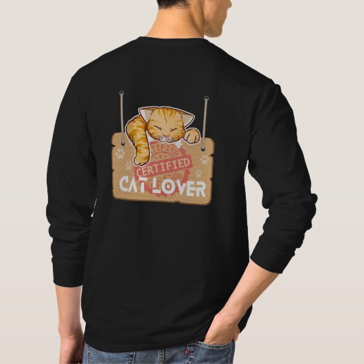 Certified Cat Lover T-shirt (Achterkant)