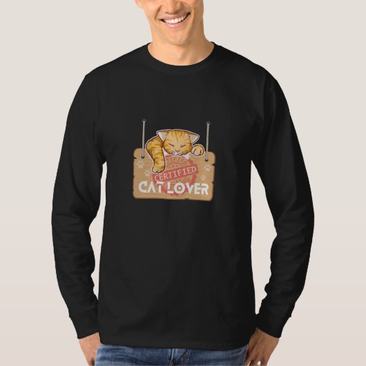 Certified Cat Lover T-shirt (Voorkant)