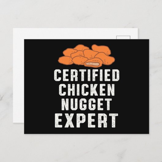 Certified Chicken Nugget Expert Chickens Fun Gift Briefkaart (Voorkant / Achterkant)