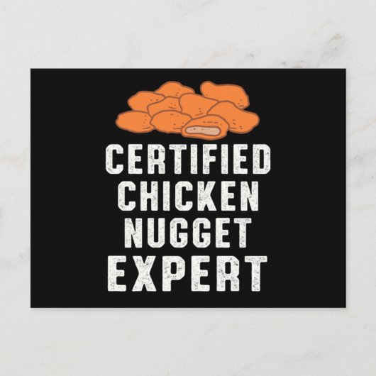 Certified Chicken Nugget Expert Chickens Fun Gift Briefkaart (Voorkant)