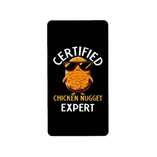 Certified Chicken Nugget Expert Etiket (Voorkant)