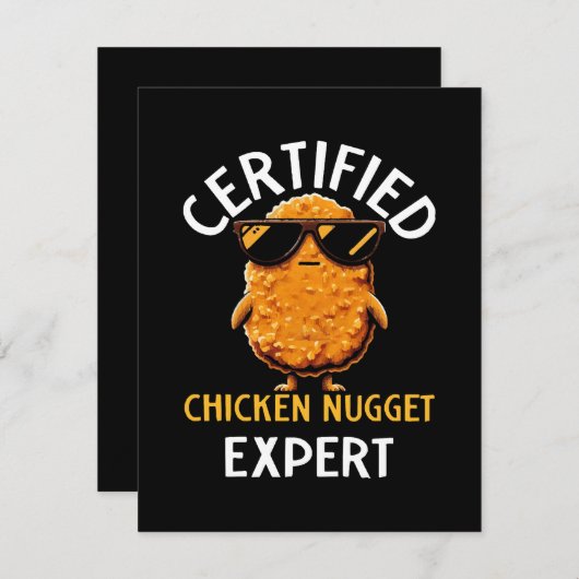 Certified Chicken Nugget Expert Feestdagenkaart (Voorkant / Achterkant)