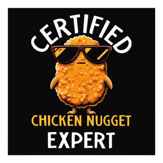 Certified Chicken Nugget Expert Foto Afdruk (Voorkant)