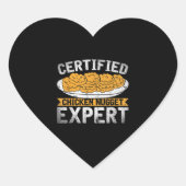 Certified Chicken Nugget Expert| Funny Chicken Hart Sticker (Voorkant)
