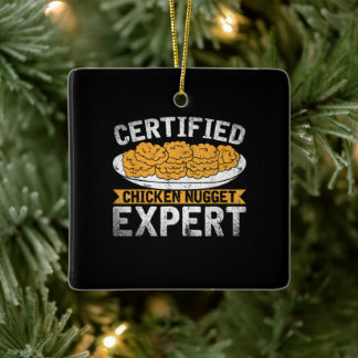 Certified Chicken Nugget Expert| Funny Chicken Keramisch Ornament