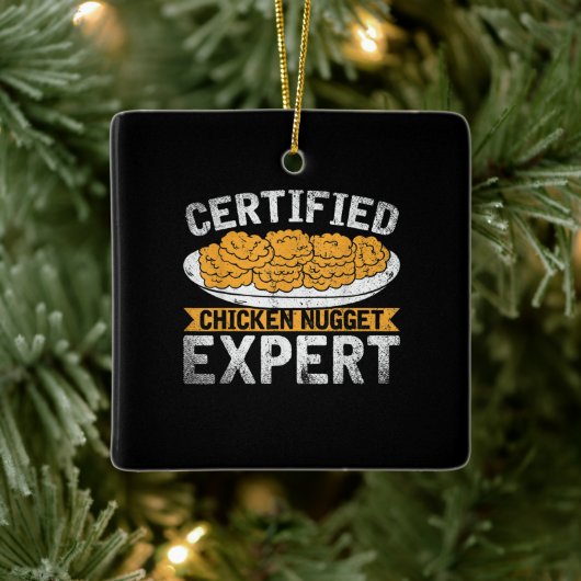 Certified Chicken Nugget Expert| Funny Chicken Keramisch Ornament (Boom)