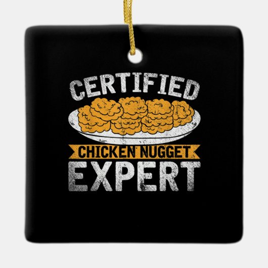 Certified Chicken Nugget Expert| Funny Chicken Keramisch Ornament (Voorkant)