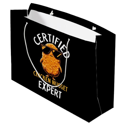 Certified Chicken Nugget Expert Groot Cadeauzakje (Achterkant Gekanteld)