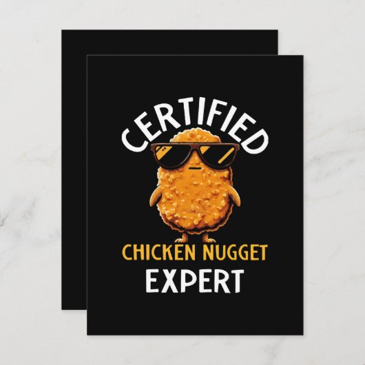 Certified Chicken Nugget Expert Informatiekaartje (Voorkant / Achterkant)