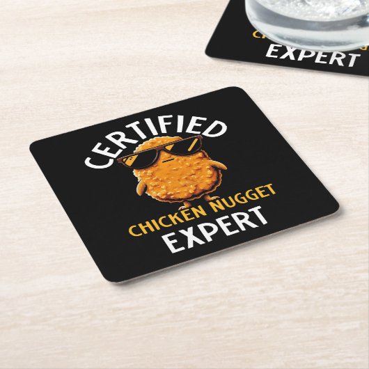 Certified Chicken Nugget Expert Kartonnen Onderzetters (Schuin)